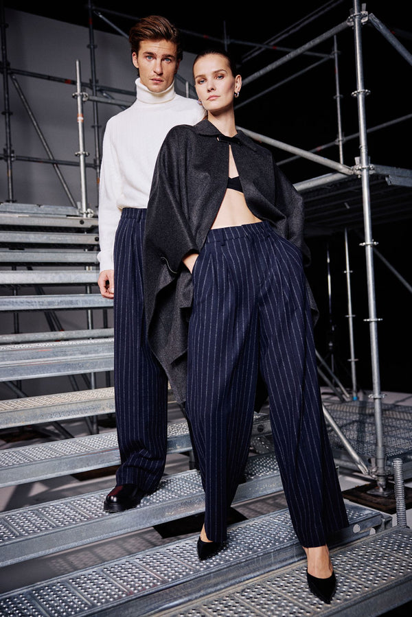 Noa Flannel Chalk Stripe