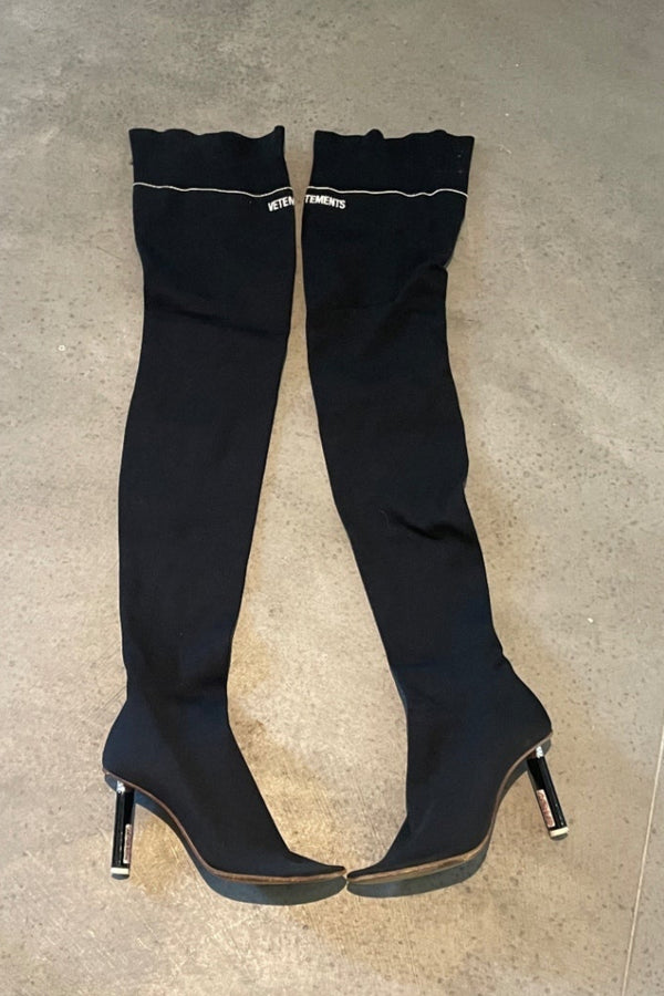 Vetements Lighter Tigh High Sock Heels Overknees 39