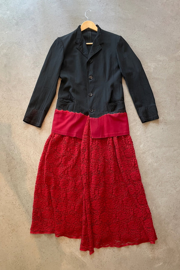 Yohji Yamamoto Coat crocheted lace