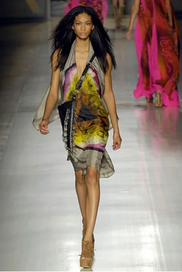 S Etro Handpainted runway Dress 2008