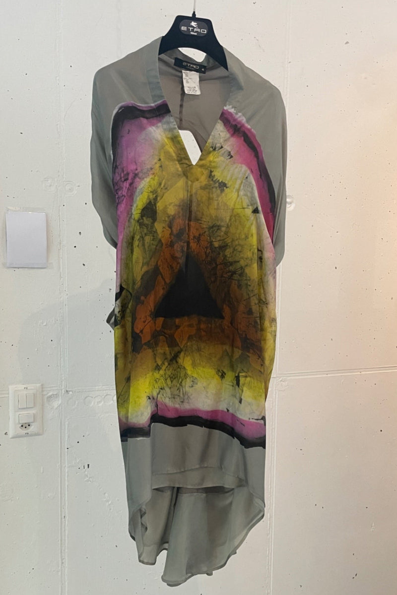 S Etro Handpainted runway Dress 2008
