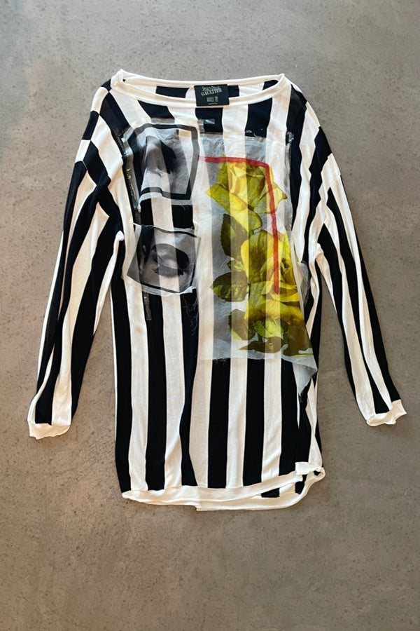 S Jean Paul Gaultier Maille Langarmshirt OS