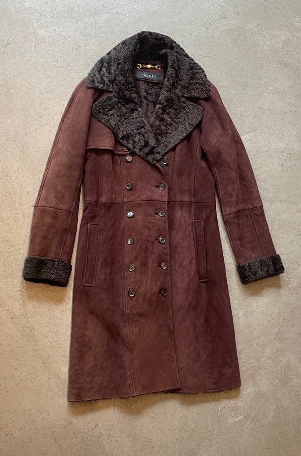 Gucci Shearling-Mantel Tom Ford