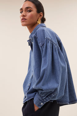 Sarah Short Denim Blouse