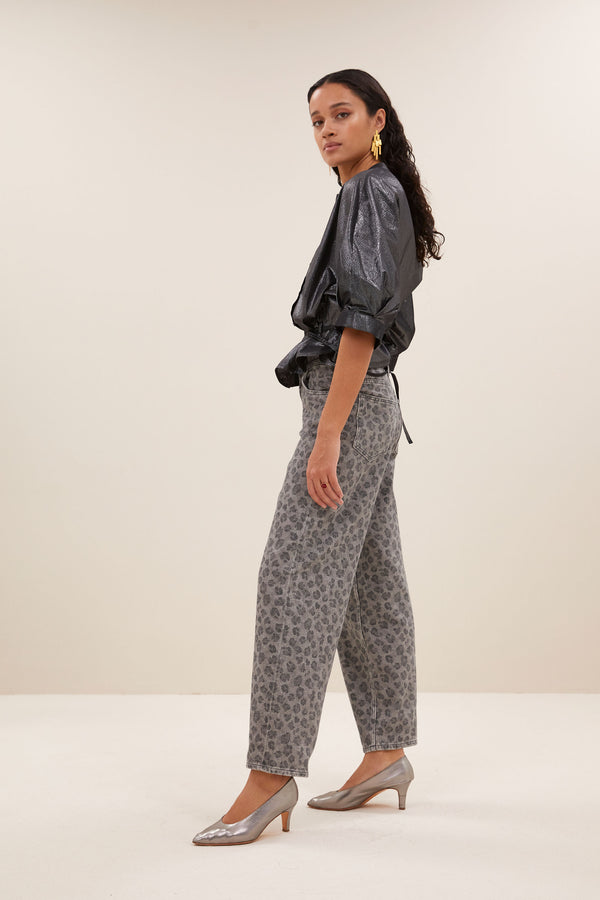Christel Dark Silver Blouse