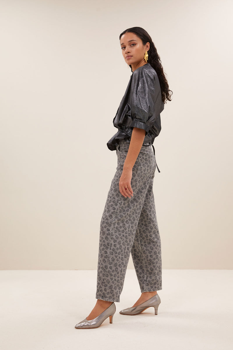 Christel Dark Silver Blouse