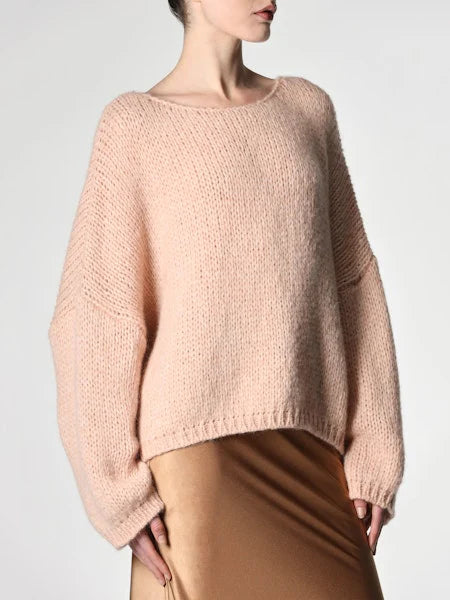 Knit LS Boatneck Sweater 7006