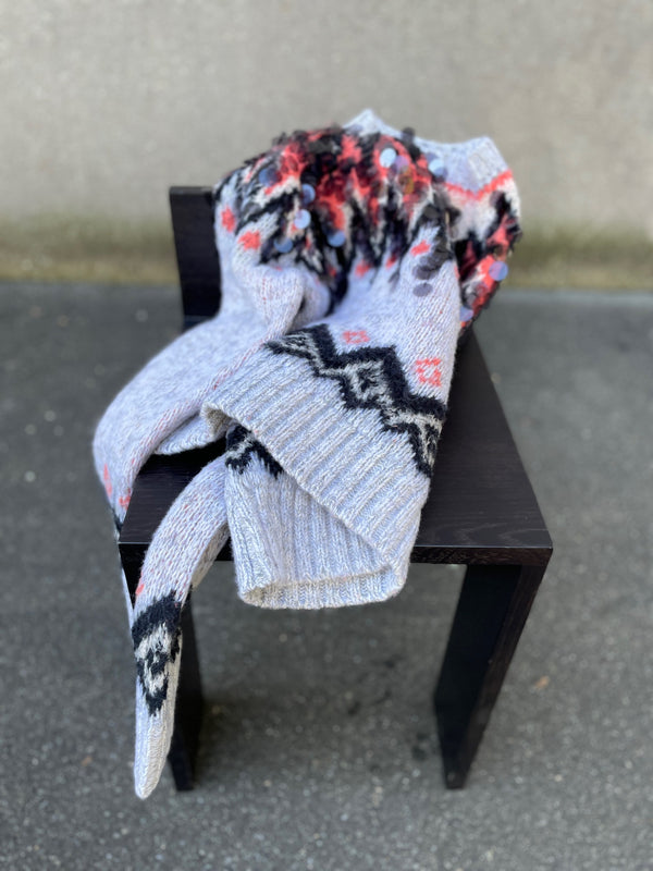 Paillette Jacquard Roundneck