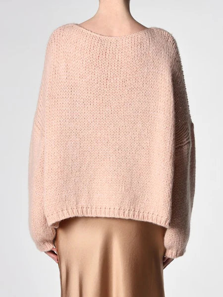 Knit LS Boatneck Sweater 7006