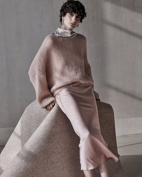 Knit LS Boatneck Sweater 7006