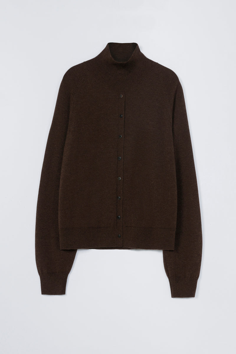 Merino Wool Buttoned Sweater