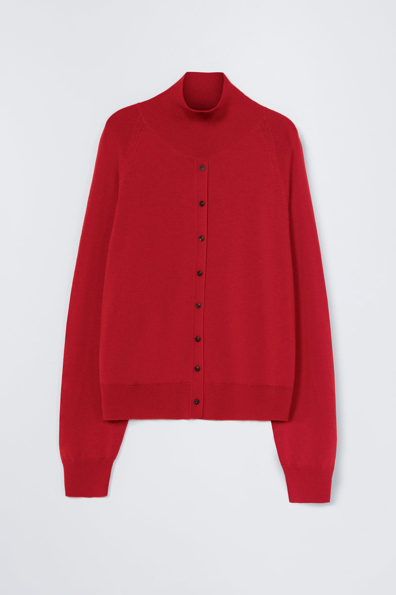 Merino Wool Buttoned Sweater