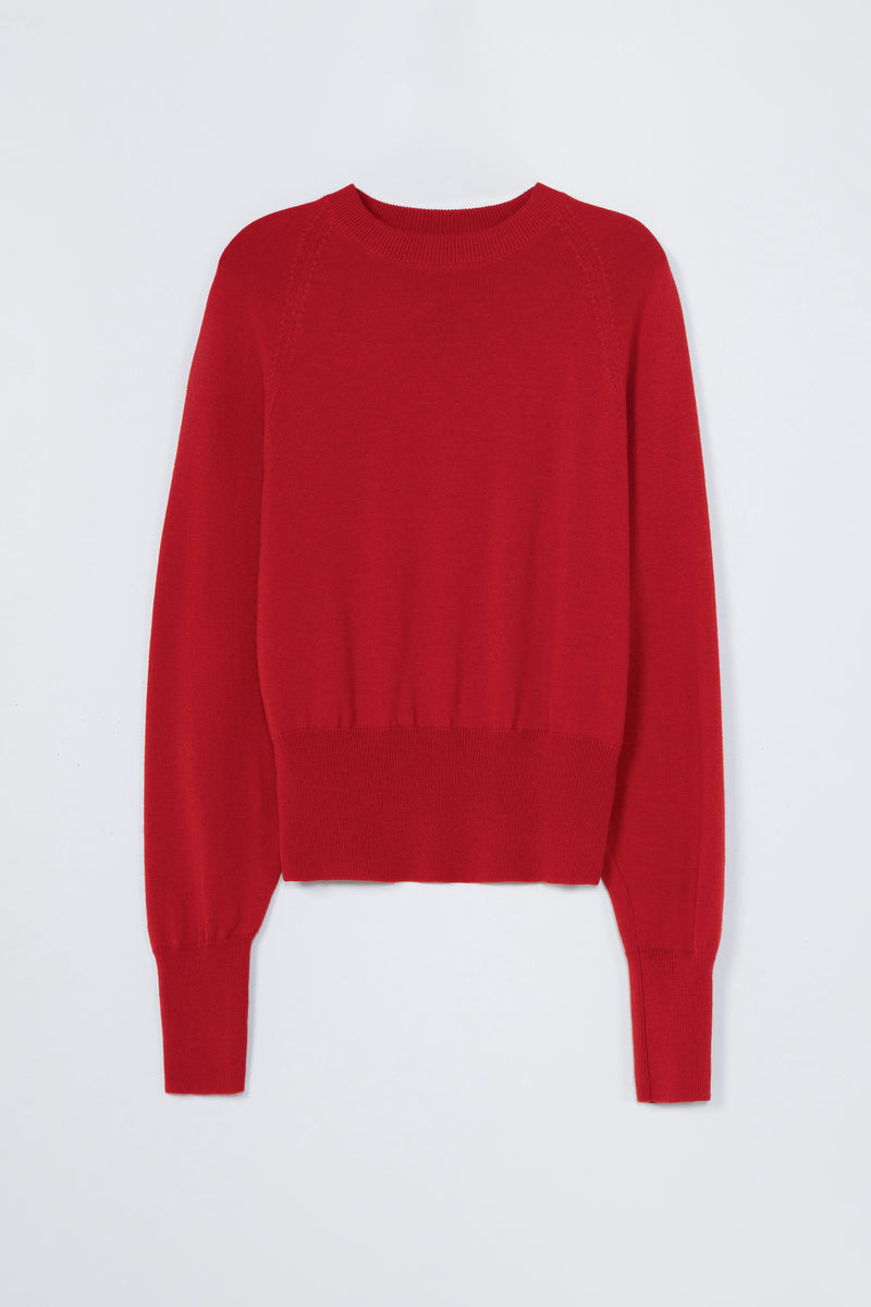Merino Wool Sweater Red