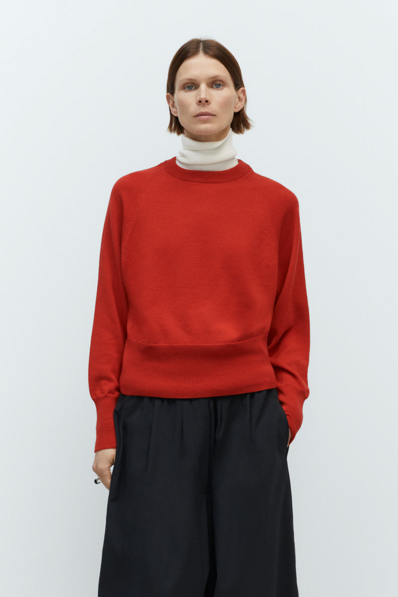 Merino Wool Sweater Red