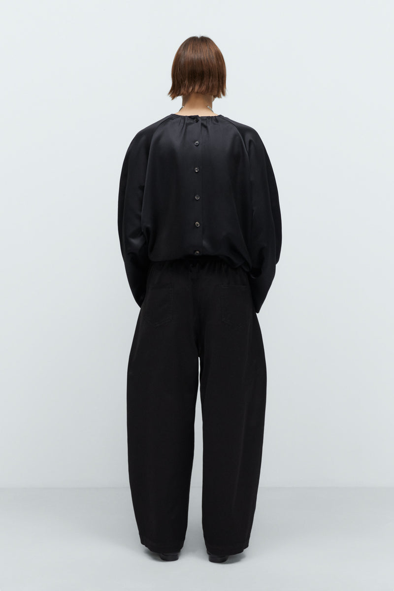 Satin Curved Pants