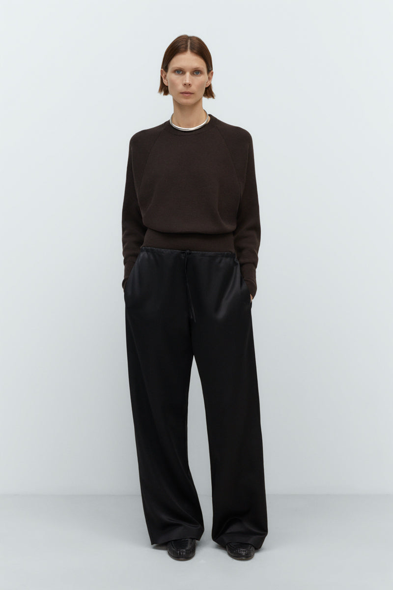 Satin Curved Pants