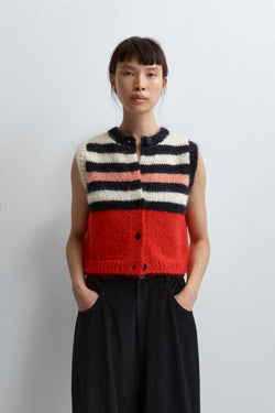 Mohair Stripe Waistcoat