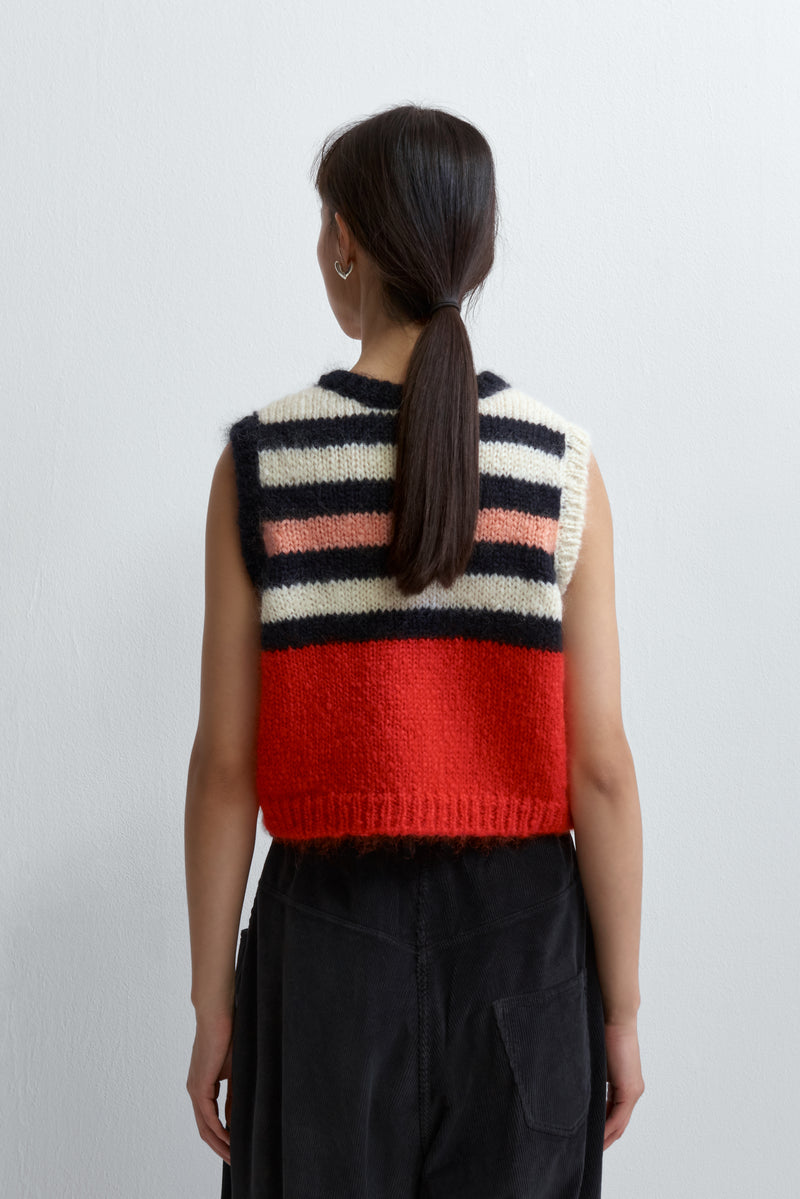 Mohair Stripe Waistcoat