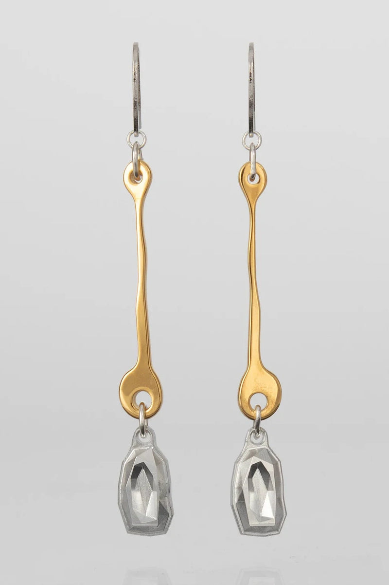 Diamond Bone Hook Earrings