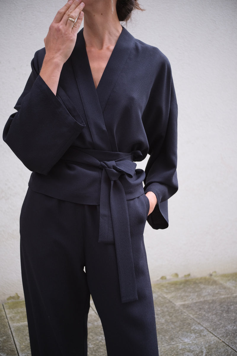 Bluse Kimono langarm