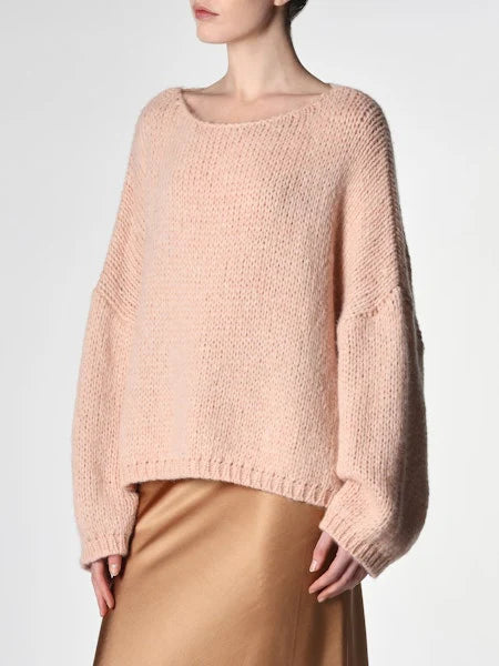 Knit LS Boatneck Sweater 7006