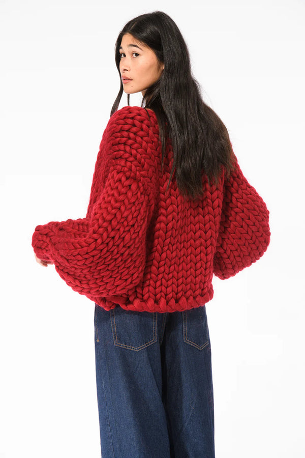 Colossal Cardigan Burgundy