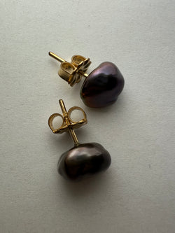 Ohrschmuck Aubergine Keshi (21-B.01)