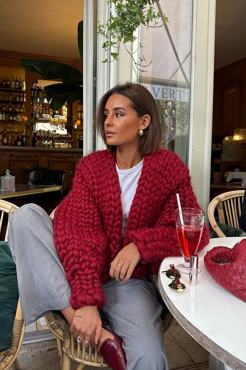 Colossal Cardigan Burgundy