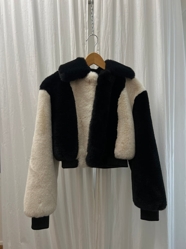 Rotate Kurzjacke Fake-Fur