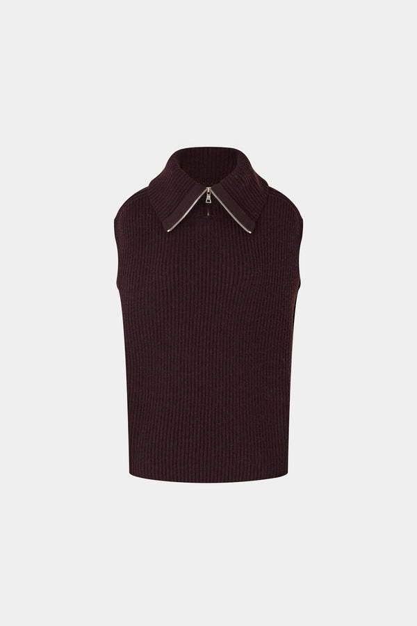 Selsian High Neck Zip Vest