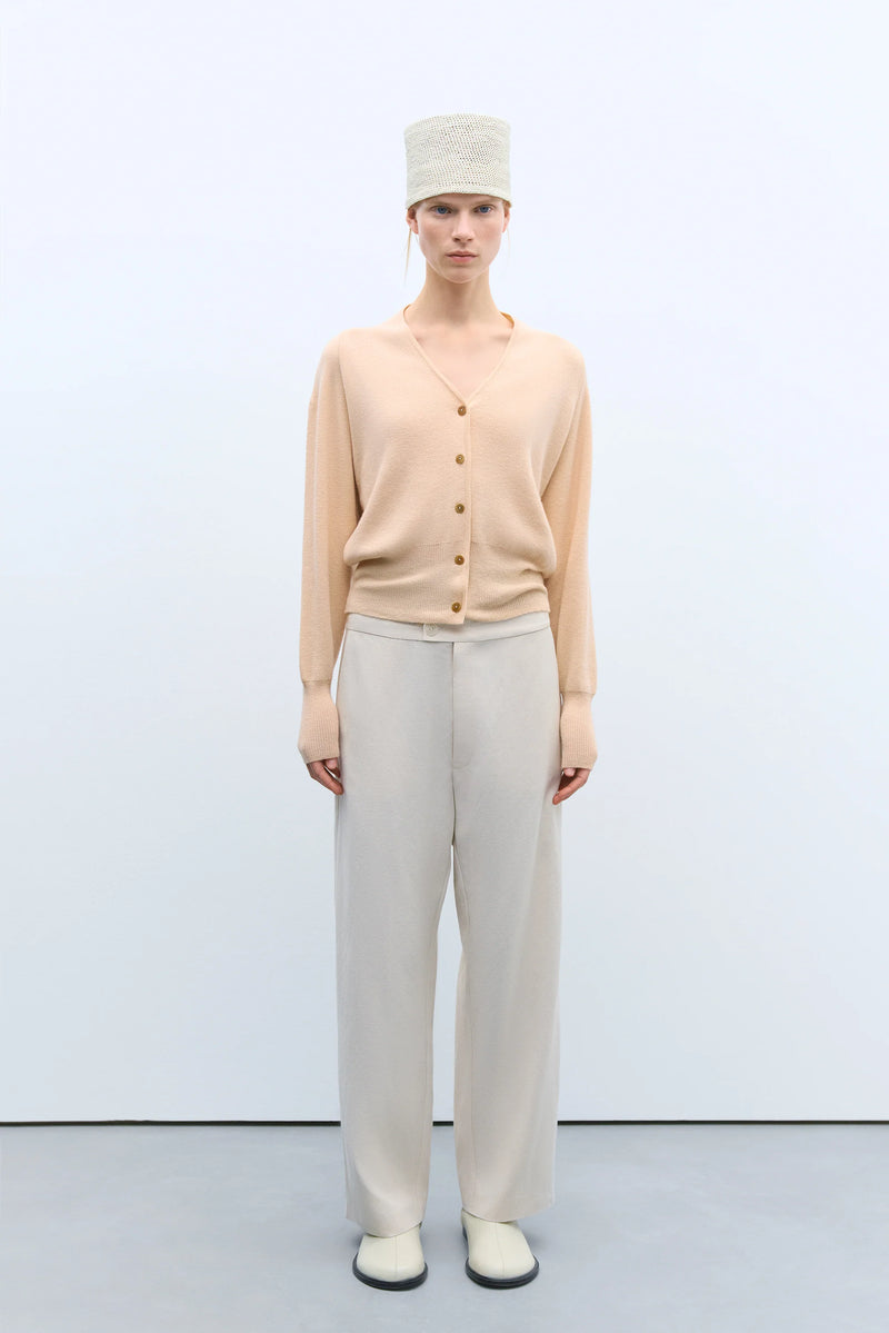 Merino & Cash. Cardi Peach