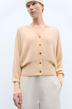 Merino & Cash. Cardi Peach