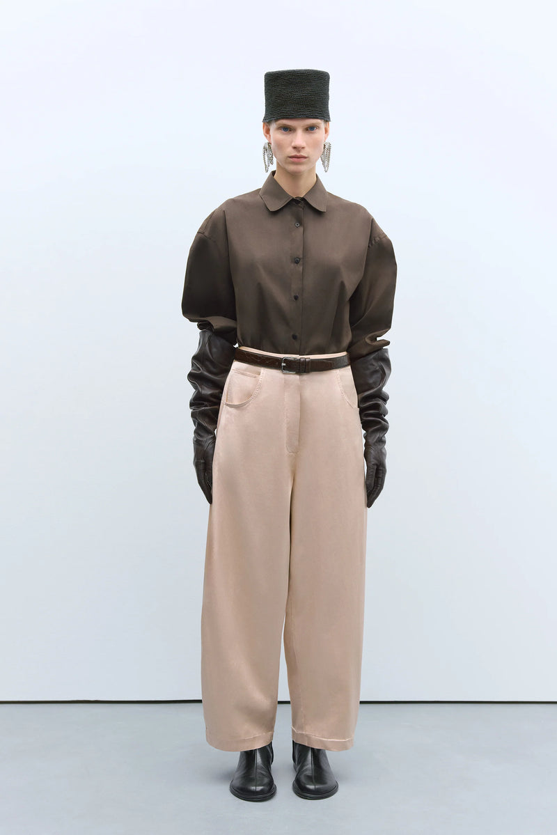 Satin Curved Pants