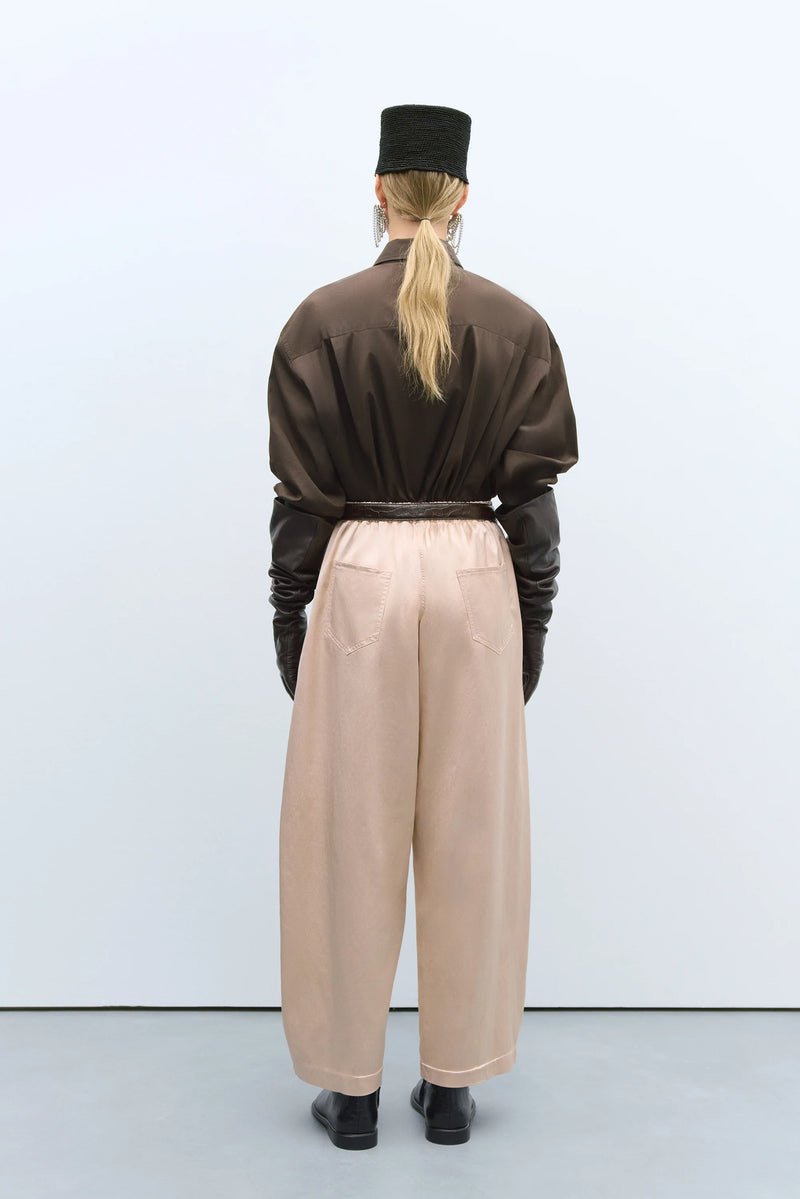 Satin Curved Pants