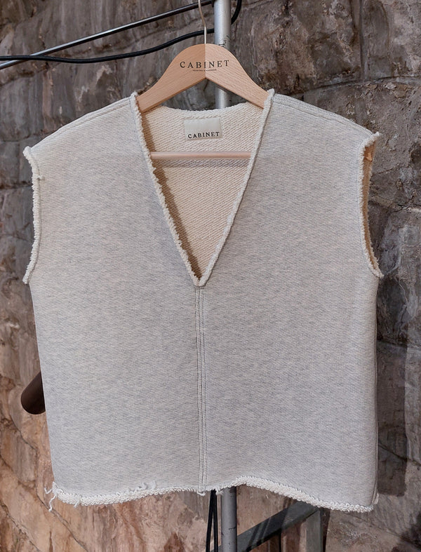 Top V-Neck grober Jersey