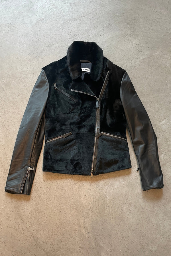 S Jil Sander Semi-Fur Jacket