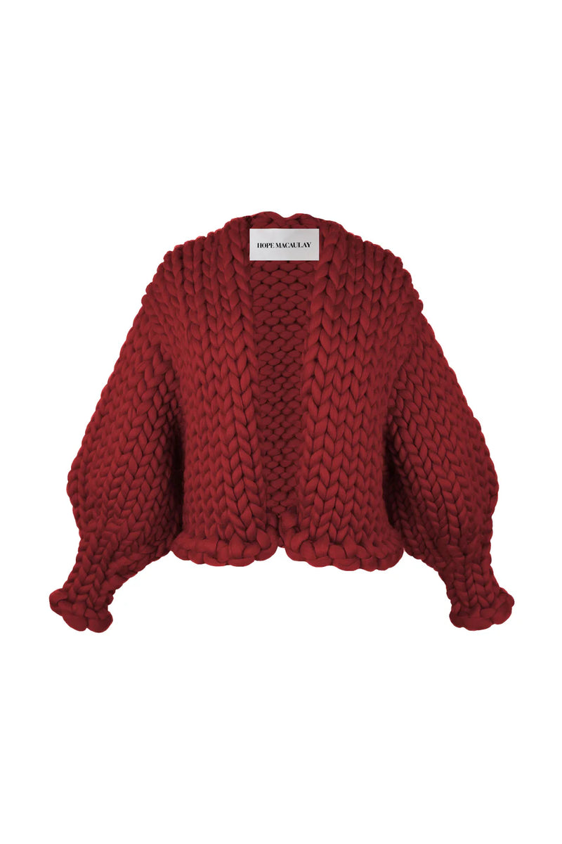 Colossal Cardigan Burgundy